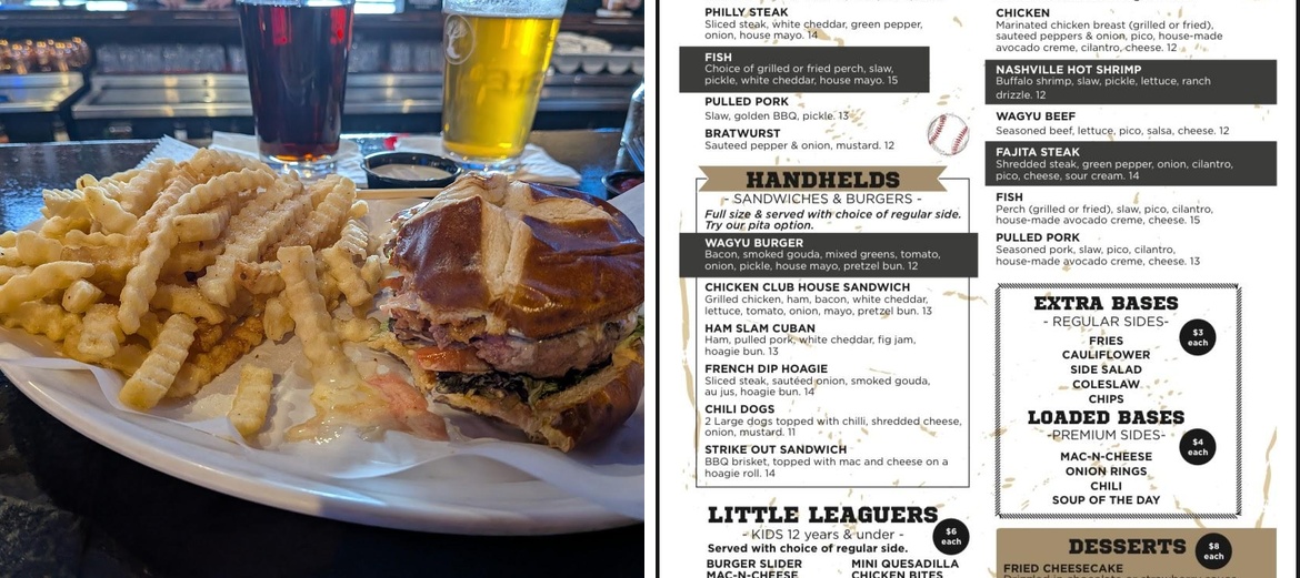 Third Base Pint House-Powell Menu