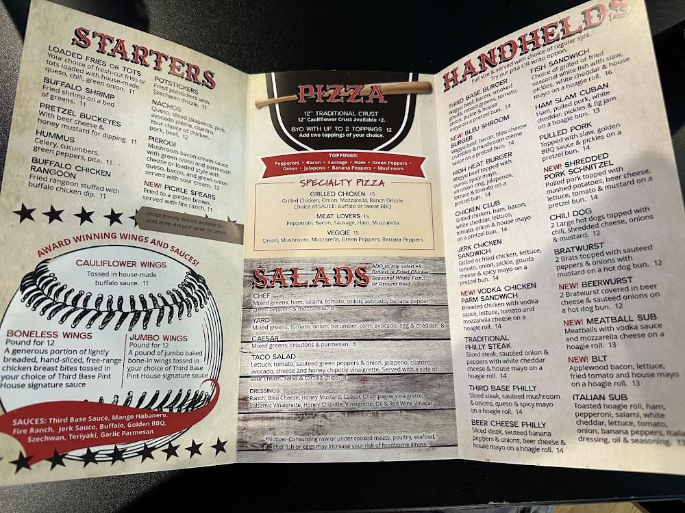 Third Base Pint House-Powell Menu image 1