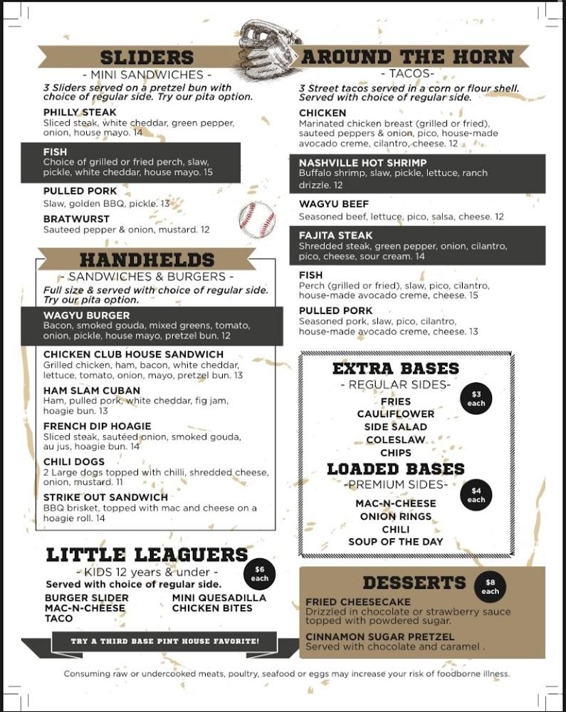 Third Base Pint House-Powell Menu image 2