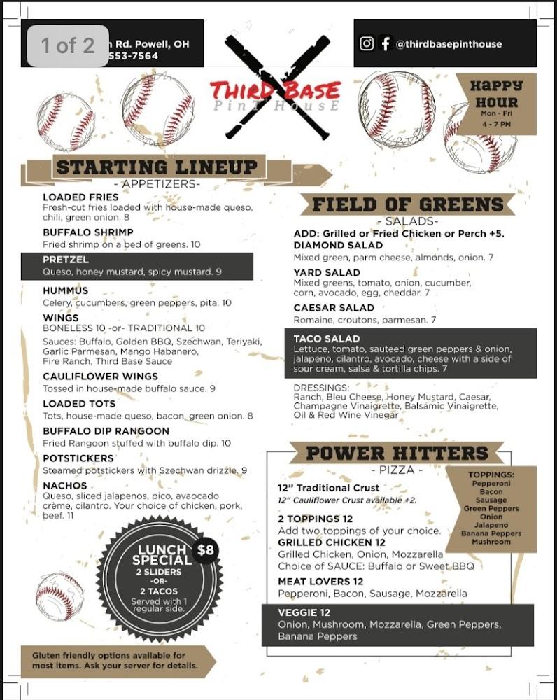 Third Base Pint House-Powell Menu image 3
